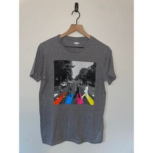 Womens Old Navy The Beatles Shirt Abbey Road Graphic Gray Tee Top Women S
